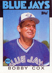 1986 Topps Baseball Cards      471     Bobby Cox MG